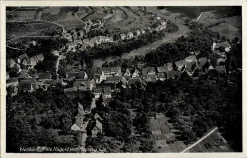 Ak Walddorf (bei Tübingen) Walddorfhäslach in Württemberg, Fliegeraufnahme