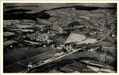 Ak Helmstadt Bargen in Baden, Fliegeraufnahme