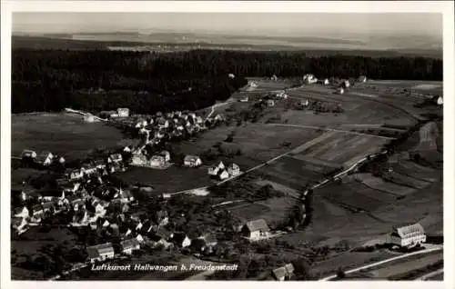 Ak Hallwangen Dornstetten im Schwarzwald Württemberg, Fliegeraufnahme