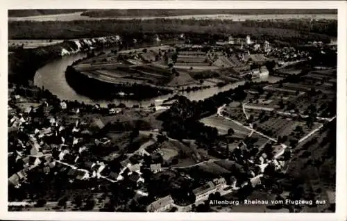 Ak Altenburg Rheinau Jestetten am Hochrhein Baden, Fliegeraufnahme