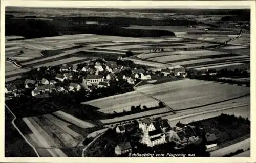 Ak Schönebürg Schwendi in Oberschwaben, Fliegeraufnahme