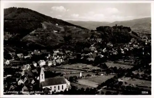 Ak Ortenberg in Baden, Fliegeraufnahme, Schloss