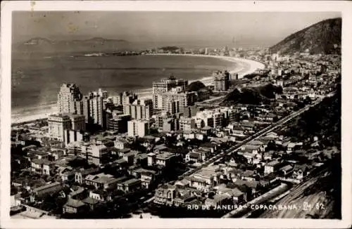 Foto Ak Rio de Janeiro Brasilien, Copacabana, Panorama