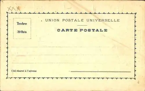 Präge Wappen Briefmarken Ak Portugal