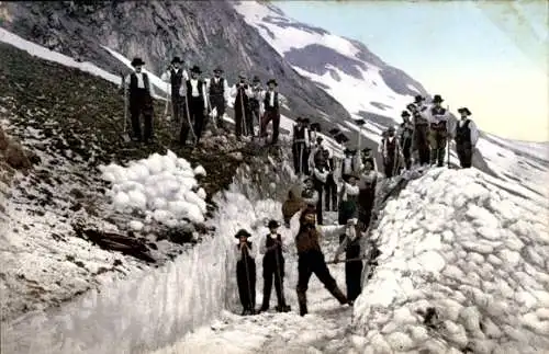 Ak Meyringen Meiringen Kanton Bern, Schneebruch Ende Mai