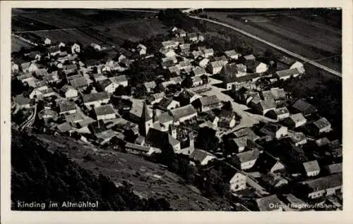 Ak Kinding b. Ingolstadt Altmühltal, Fliegeraufnahme