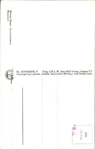 Ak Burglauer in Unterfranken, Fliegeraufnahme