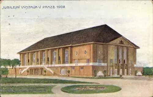 Künstler Ak Zasche, J., Praha Prag Tschechien, Jubiläumsausstellung 1908, Konzerthalle