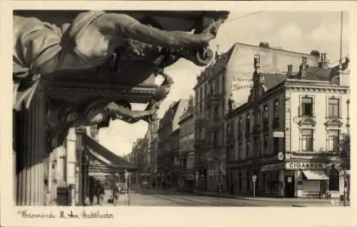 Ak Wesermünde Bremerhaven, Am Stadttheater