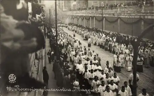 Foto Ak Roma Rom Lazio, Eukaristische Prozession Mai 1922