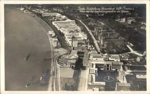 Ak Düsseldorf am Rhein, Fliegeraufnahme, Blick auf die Ausstellungshallen, Große Ausstellung 1926