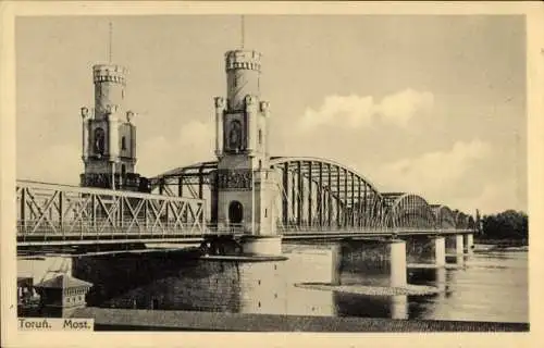 Ak Toruń Thorn Westpreußen, Most, Brücke