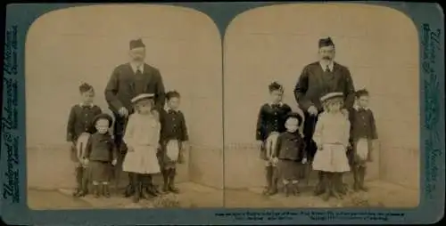 Stereo Foto König Edward VII mit seinen Kindern