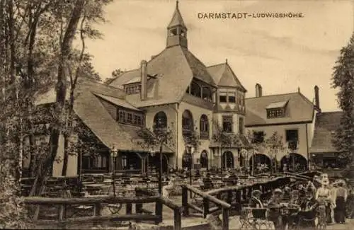 Ak Bessungen Darmstadt in Hessen, Hotel Restaurant Ludwigshöhe