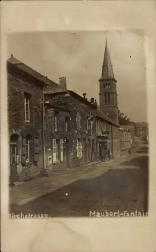 Foto Ak Maubert Fontaine Ardennes, Kirchstraße