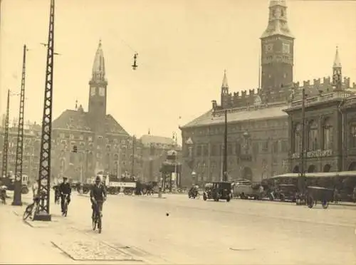 Foto København Kopenhagen Dänemark, Rathausplatz, Rathaus