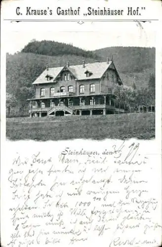 Ak Bielawa Langenbielau Schlesien, Gasthof Steinhäuser Hof