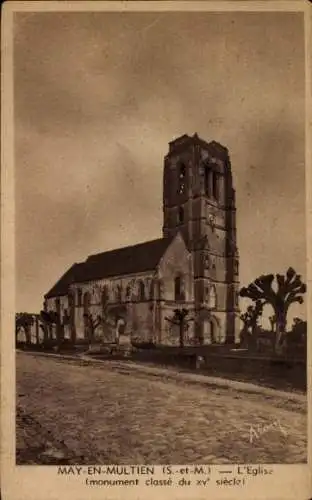 Ak May en Multien Seine et Marne, Kirche