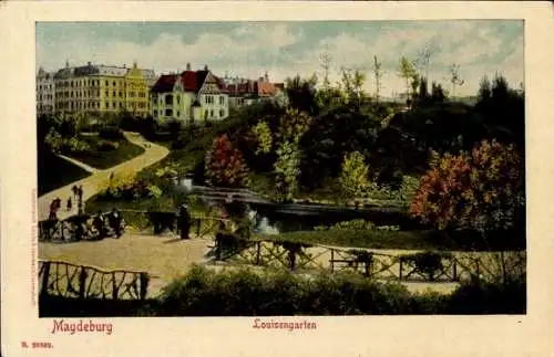 Ak Magdeburg an der Elbe, Louisengarten