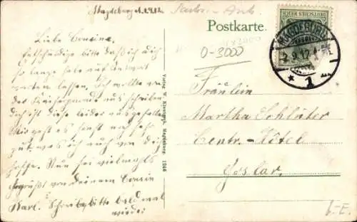 Ak Magdeburg, Königin Louise Garten