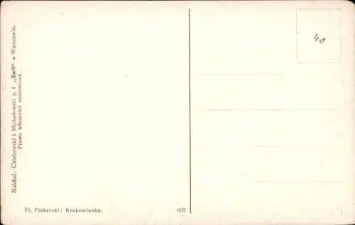 Künstler Ak Piekarski, Fl., Ein Mädchen aus der Gegend von Krakau