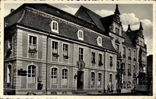 Ak Eberswalde im Kreis Barnim, Altes und Neues Rathaus