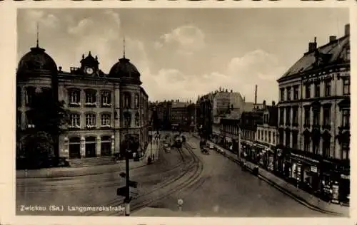 Ak Zwickau in Sachsen, Langemarckstraße