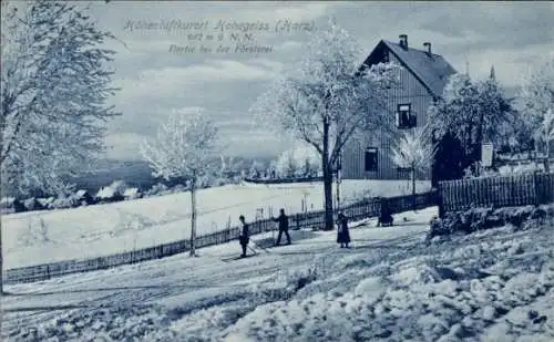 Ak Hohegeiß Braunlage im Oberharz, Försterrei, Winter