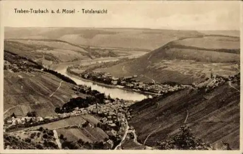 Ak Traben Trarbach an der Mosel, Totalansicht