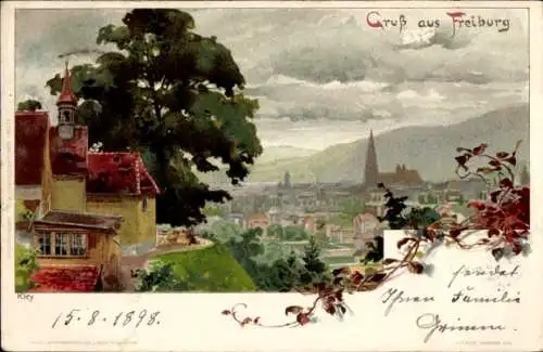 Künstler Litho Kley, Heinrich, Freiburg im Breisgau, Panorama