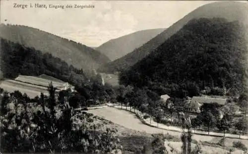 Ak Zorge Walkenried im Harz, Gesamtansicht, Zorgetal