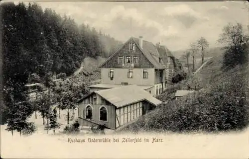 Ak Clausthal Zellerfeld Oberharz, Kurhaus Untermühle