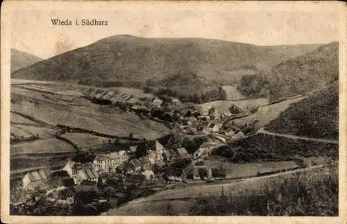 Ak Wieda Walkenried Harz, Panorama