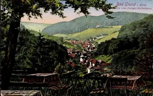 Ak Bad Grund im Harz, Gesamtansicht, Blick vom Iberger Kaffeehaus