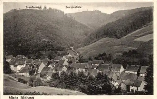 Ak Wieda Walkenried Harz, Gesamtansicht, Brandenberg, Jeremiashöhe