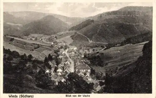 Ak Wieda Walkenried Harz, Gesamtansicht, Blick von der Wache