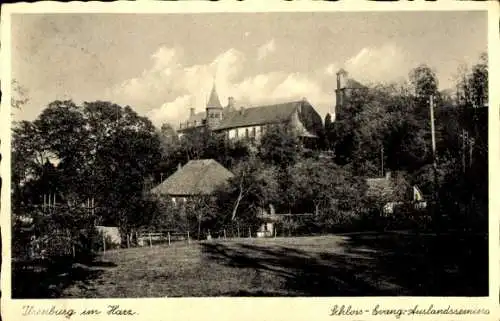 Ak Ilsenburg im Harz, Schloss, Evangelisches Auslandsseminar