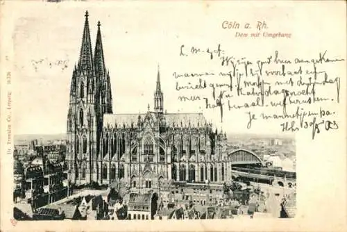 Ak Köln am Rhein, Dom mit Umgebung