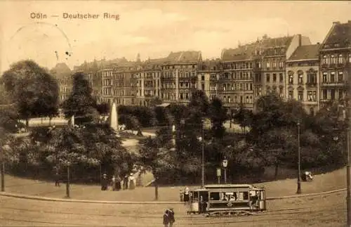 Ak Köln am Rhein, Deutscher Ring, Straßenbahn