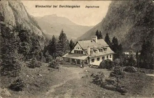 Ak Ramsau im Berchtesgadener Land Oberbayern, Wimbachtal, Jagdschloss