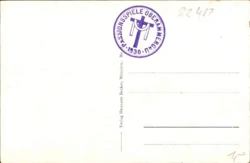 Ak Oberammergau in Oberbayern, Ausstellung Heimischer Kunst von Alois Lang