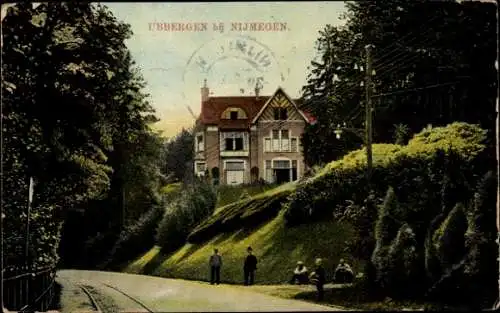 Ak Beek Gelderland, Ortsansicht, Villa, Gleise, Wald