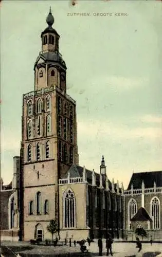 Ak Zutphen Gelderland, Groote Kerk