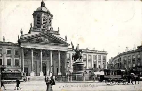 Ak Brüssel Belgien, La Place Royale avec Monument