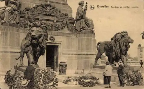 Ak Bruxelles Brüssel, Colonne du Congres, Tombeau du Soldat Inconnu