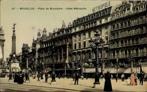 CPA Bruxelles Bruxelles, Hotel Metropole, Place de Brouckère