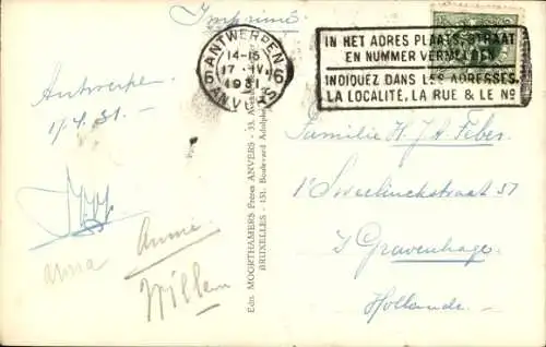CPA Anvers Anvers Flandre, L'Athenee