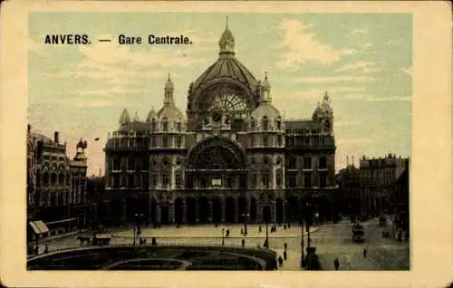 CPA Anvers Anvers Flandre, Gare Centrale