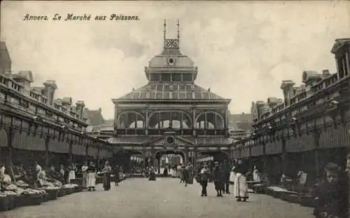 CPA Anvers Anvers Flandre, Le Marché aux Poissons