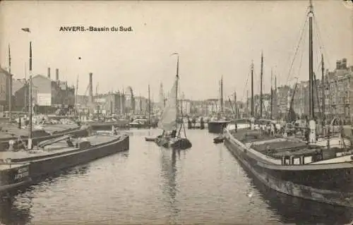 CPA Anvers Anvers Flandre, Bassin du Sud